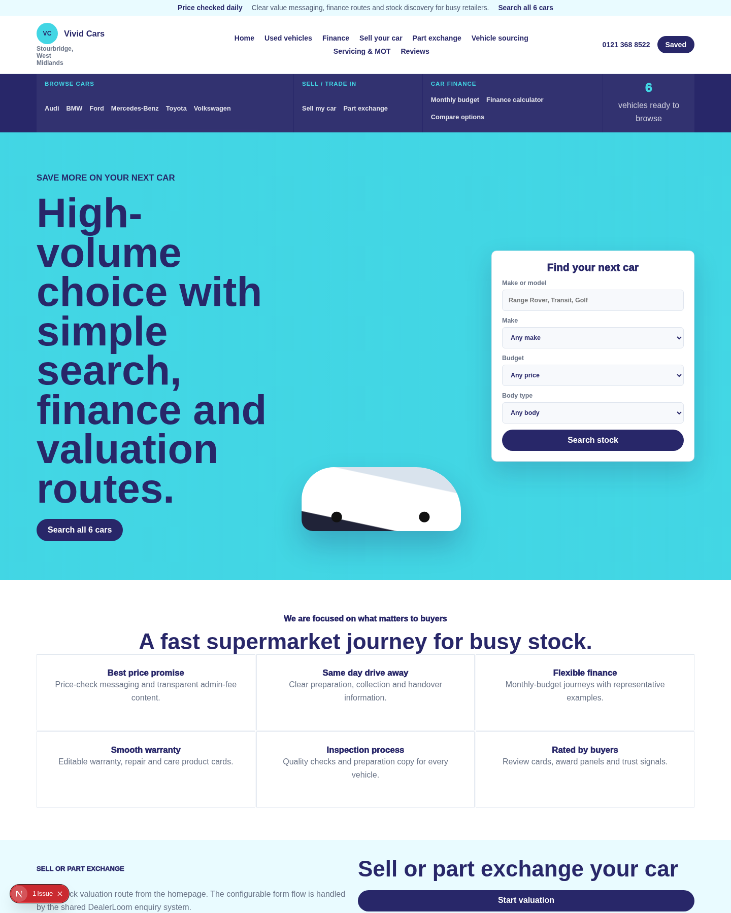 Marketplace DealerLoom dealer website preview